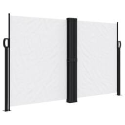 Berkfield Home Retractable Side Awning White 140x600 cm - thumbnail 3