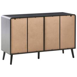 Wyld and Coco Boho Chest of Drawers Black MDF Six Drawers with Rattan Fronts - thumbnail 6