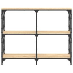 Berkfield Home Console Table Sonoma Oak 100x28x80.5 cm Engineered Wood in Brown - thumbnail 4