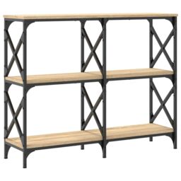 Berkfield Home Console Table Sonoma Oak 100x28x80.5 cm Engineered Wood in Brown - thumbnail 6