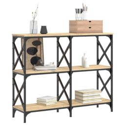 Berkfield Home Console Table Sonoma Oak 100x28x80.5 cm Engineered Wood in Brown - thumbnail 3