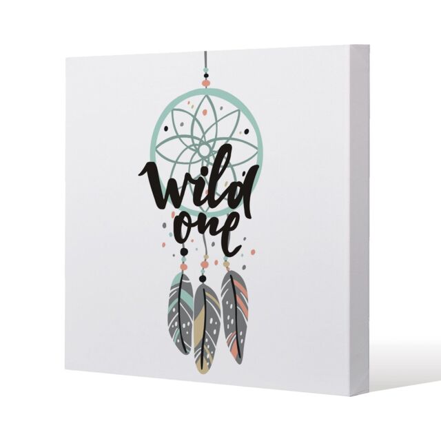 Benjamin Tate Design Cute print in Boho style (Canvas Print) / 61 x 61 x 4cm in Natural - Size: 61 x 61 x 4 cm - image 1