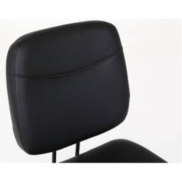 Havendro PU Leather Armless Swivel Home Office Chair Black - Size: 100 cm x 60 cm - thumbnail 5