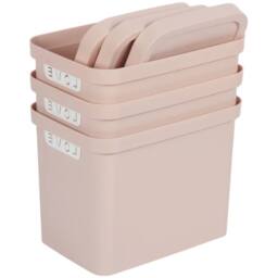 NESTLUNE Pink 3pcs 12.5L Storage Box Container Box - thumbnail 3