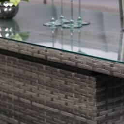 Home Garden Direct Pelias - Rattan Corner Sofa Set with Rising Table - 8 Seater Outdoor Garden Furniture Set in Grey - thumbnail 3