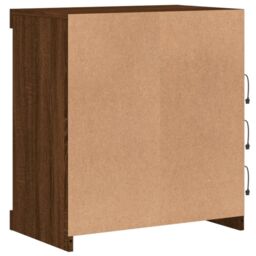 Berkfield Home Sideboard with LED Lights Brown Oak 60.5x37x67 cm - thumbnail 8