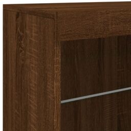 Berkfield Home Sideboard with LED Lights Brown Oak 60.5x37x67 cm - thumbnail 9