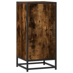 Berkfield Home Sideboard Smoked Oak 35.5x35x76 cm Engineered Wood & Metal in Brown - thumbnail 1
