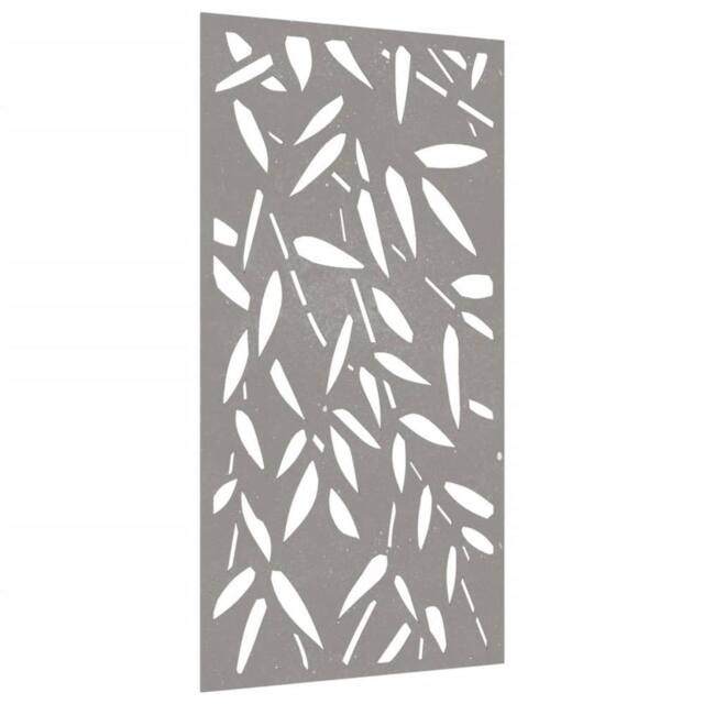Berkfield Home Garden Wall Decoration 105x55 cm Corten Steel Bamboo Leaf Design in Brown - image 1