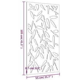 Berkfield Home Garden Wall Decoration 105x55 cm Corten Steel Bamboo Leaf Design in Brown - thumbnail 8