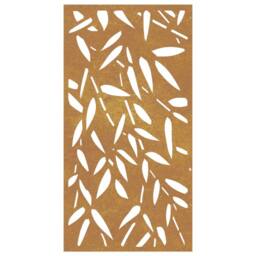 Berkfield Home Garden Wall Decoration 105x55 cm Corten Steel Bamboo Leaf Design in Brown - thumbnail 4