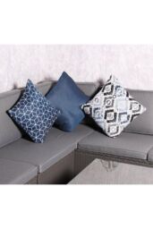 Royalcraft Pair of Outdoor Garden Sofa Chair Furniture Scatter Cushions in Blue - thumbnail 5