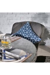 Royalcraft Pair of Outdoor Garden Sofa Chair Furniture Scatter Cushions in Blue - thumbnail 4
