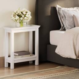 Lemon Pavilion Furniture Cote Indoor Side Table - Wood Variant - L25xW48xH59 cm in White - thumbnail 5