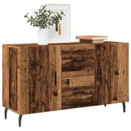 Berkfield Home Sideboard Old Wood 100x36x60 cm Engineered Wood in Brown - Size: 100 x 36 x 60 cm - thumbnail 2