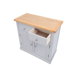 Cabinet Bits Loreo Light Grey 2 Drawer 2 Door Sideboard Chrome Knob - thumbnail 5