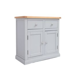 Cabinet Bits Loreo Light Grey 2 Drawer 2 Door Sideboard Chrome Knob - thumbnail 2