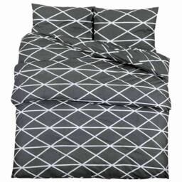 Berkfield Home Elegant Duvet Cover Set Grey 140x200 cm Cotton - thumbnail 3
