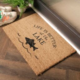 Artsy Mats Life Is Better At The Lake Doormat (60 x 40cm) in Brown - Size: 40 cm x 60 cm - thumbnail 2