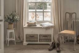 Statement Furniture Florence Storage Bench with 2 Drawers & 2 Baskets in White - thumbnail 6