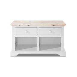 Statement Furniture Florence Storage Bench with 2 Drawers & 2 Baskets in White - thumbnail 5