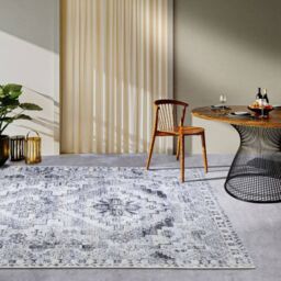 THE RUGS Villeroy & Boch Domenique Rug - Indoor Outdoor, UV Resistant Flatweave in Grey - Size: 160 cm x 235 cm - thumbnail 6