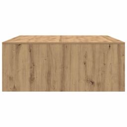 Berkfield Home Coffee Table with Drawers Artisan Oak 100x100x40 cm in Brown - Size: 100 x 100 x 40 cm - thumbnail 7