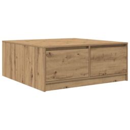 Berkfield Home Coffee Table with Drawers Artisan Oak 100x100x40 cm in Brown - Size: 100 x 100 x 40 cm - thumbnail 8