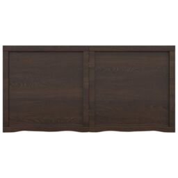 Berkfield Home Wall Shelf Dark Grey 120x60x(2-4) cm Treated Solid Wood Oak in Brown - thumbnail 3