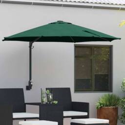 Berkfield Home Large Green Patio Umbrella Metal, Polyester Large Tiltable - thumbnail 2