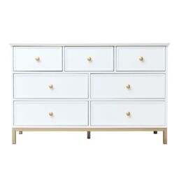 Melody Maison Large 7 Drawer Chest Of Drawers - Aisby White Range - thumbnail 1