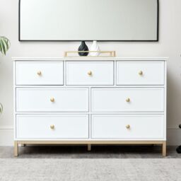 Melody Maison Large 7 Drawer Chest Of Drawers - Aisby White Range - thumbnail 2