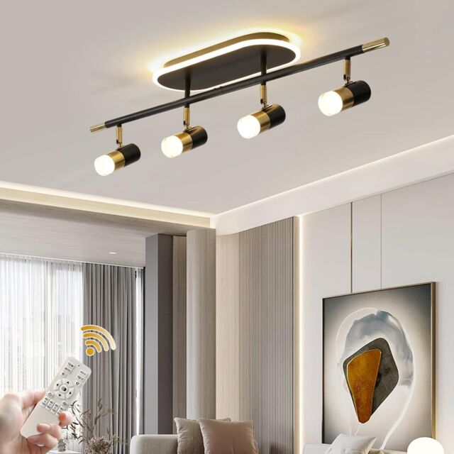 Garwarm 4-Light LED Dimmable Track Light in Black - image 1