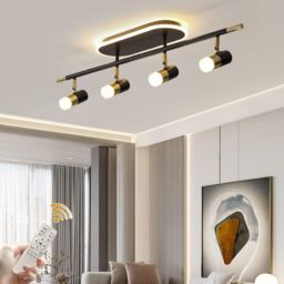 Garwarm 4-Light LED Dimmable Track Light in Black