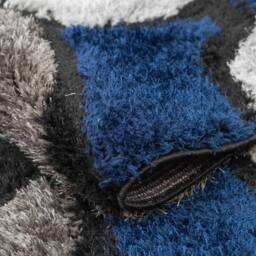 Home Republic Pebbles Carved Shaggy Textured Fluffy Rug in Navy - Size: 200 cm x 290 cm - thumbnail 2