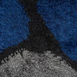 Home Republic Pebbles Carved Shaggy Textured Fluffy Rug in Navy - Size: 200 cm x 290 cm - thumbnail 4