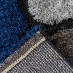 Home Republic Pebbles Carved Shaggy Textured Fluffy Rug in Navy - Size: 200 cm x 290 cm - thumbnail 3