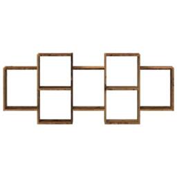 Berkfield Home Wall Shelf Old Wood 159x18x65 cm Engineered Wood in Brown - Size: 159 x 18 x 65 cm - thumbnail 4