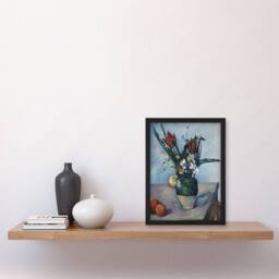 Artery8 The Vase of Tulips Still Life Painting Cezanne Framed Wall Art Print - Size: A4 - thumbnail 4