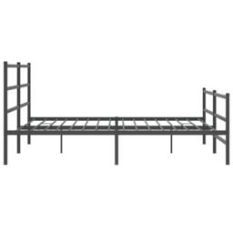 Berkfield Home Metal Bed Frame without Mattress with Footboard¬†Black 193x203cm in Black - Size: 193x203 cm - thumbnail 6