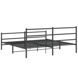 Berkfield Home Metal Bed Frame without Mattress with Footboard¬†Black 193x203cm in Black - Size: 193x203 cm - thumbnail 7