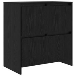 Berkfield Home Sideboard with Door Black oak 70 x 41 x 75 cm Engineered wood - thumbnail 2