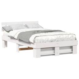 Berkfield Home Traditional with Headboard White 120 x 200 cm Pine wood - thumbnail 1