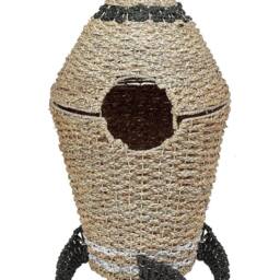 Wyld and Coco Seagrass Co Wicker Rocket Toy Basket - Natural - thumbnail 2