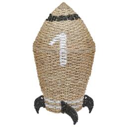 Wyld and Coco Seagrass Co Wicker Rocket Toy Basket - Natural - thumbnail 3