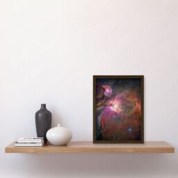 Artery8 Hubble Space Telescope Image Orion Nebula Dramatic Star Formation Gas Dust Cavity Central Trapezium Region Red Blue Cosmic Landscape Art - thumbnail 2