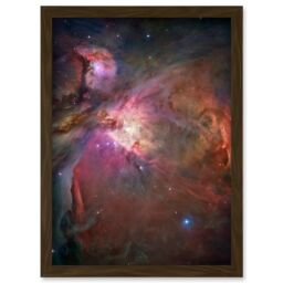 Artery8 Hubble Space Telescope Image Orion Nebula Dramatic Star Formation Gas Dust Cavity Central Trapezium Region Red Blue Cosmic Landscape Art - thumbnail 1