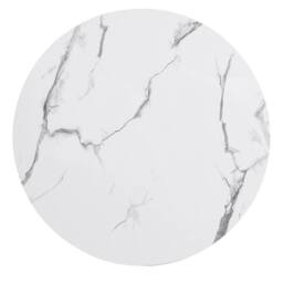 ERGOVEXA 2 Marble Effect Round Nesting Tables in White - thumbnail 5