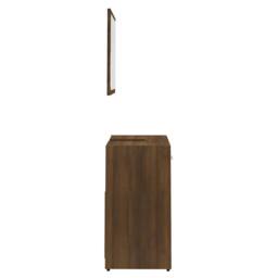 Berkfield Home Bathroom Furniture Set Brown Oak Engineered Wood - thumbnail 7