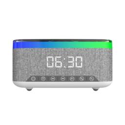 Menkind RED5 T289 Alarm Clock With FM Radio & Wireless Charging Capability in Grey - thumbnail 3